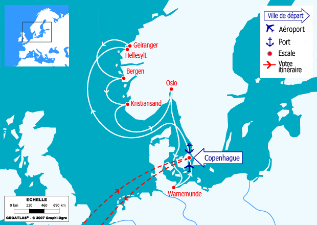 itinéraire croisière Fjords - Fjords : Fjords de Norvège