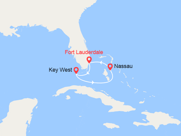 itinéraire croisière Caraïbes et Antilles : Floride, Bahamas