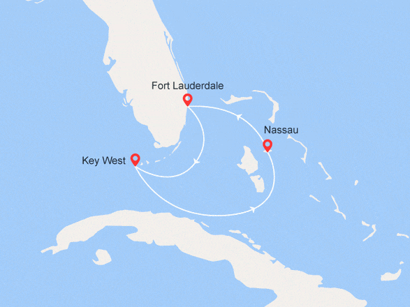 itinéraire croisière Caraïbes et Antilles - Cuba : Floride et Bahamas