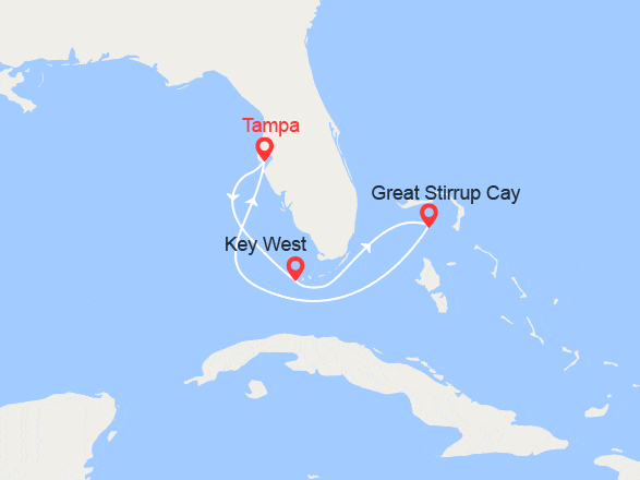 itinéraire croisière Caraïbes et Antilles : Floride et Bahamas