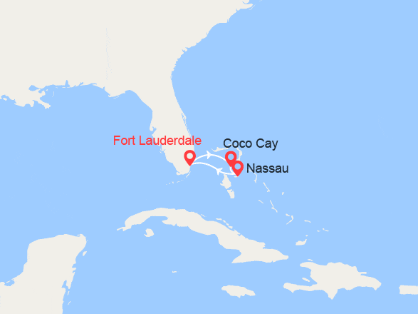 itinéraire croisière Caraïbes et Antilles : Floride et Bahamas