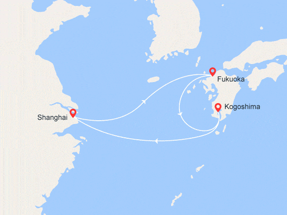itinéraire croisière Asie : Fukuoka et Kagoshima