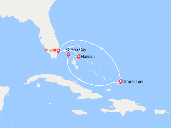 itin&eacute;raire croisi&egrave;re Caraïbes et Antilles : Grand Turk, Bahamas 