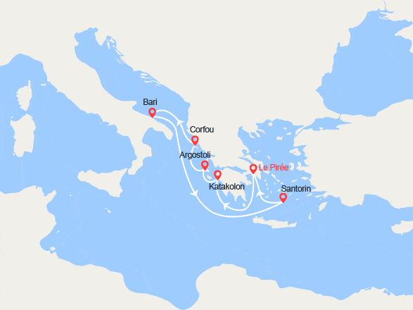 itinéraire croisière Méditerranée Occidentale : Grèce, Îles grecques