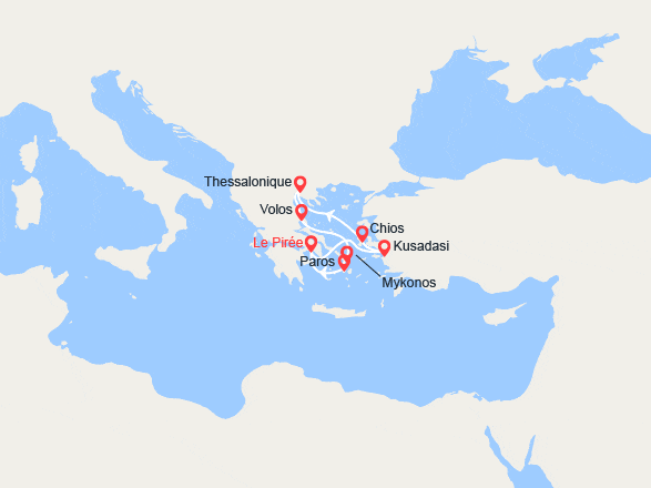 itinéraire croisière Méditerranée Orientale : Grèce, Turquie