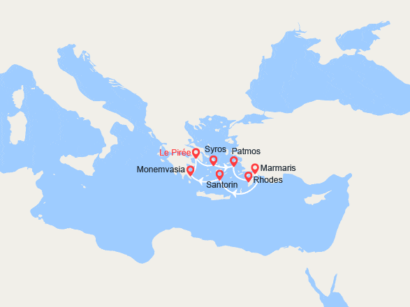 itinéraire croisière Méditerranée Orientale : Grèce, Turquie
