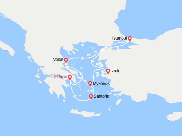 itinéraire croisière Méditerranée Orientale : Grèce, Turquie