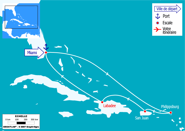itinéraire croisière Caraïbes et Antilles : Haïti, Antilles Néerlandaises, Porto-Rico
