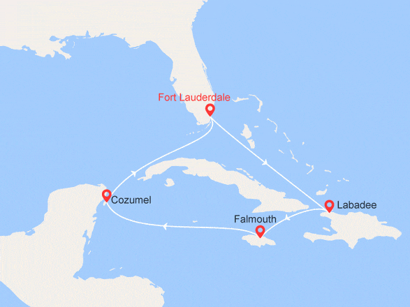 itinéraire croisière Caraïbes et Antilles : Haïti, Jamaïque, Mexique