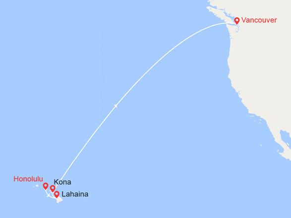 itinéraire croisière Pacifique : Hawaï