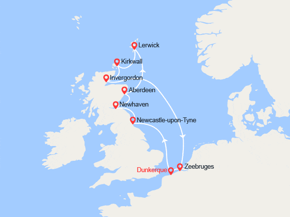 itin&eacute;raire croisi&egrave;re Iles Britanniques : Highlands écossais et îles du Nord 