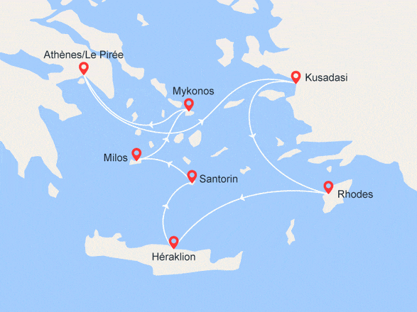 itinéraire croisière Iles grecques : Idyllique Mer Égée