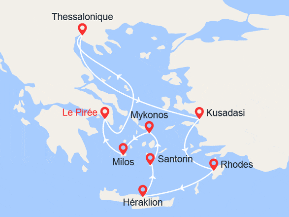 itinéraire croisière Iles grecques : Idyllique Mer Égée