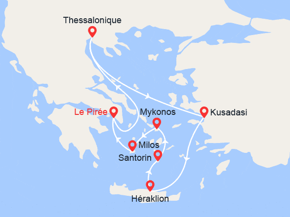 itinéraire croisière Iles grecques : Idyllique Mer Égée