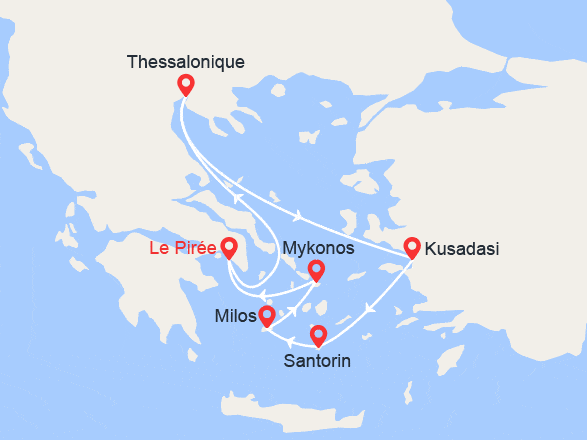 itinéraire croisière Iles grecques : Idyllique Mer Égée