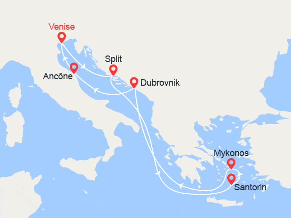 itinéraire croisière Iles grecques : IIes grecques & Croatie