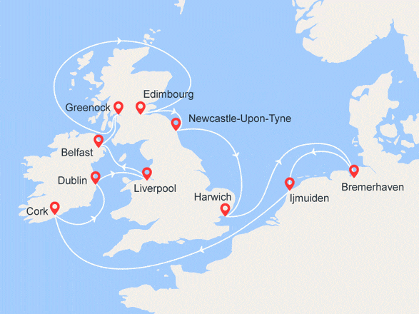 itinéraire croisière Europe du Nord : Iles Britanniques