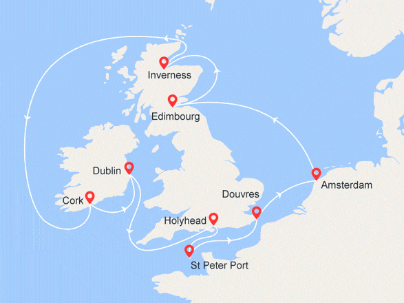 itinéraire croisière Europe du Nord : Iles Britanniques