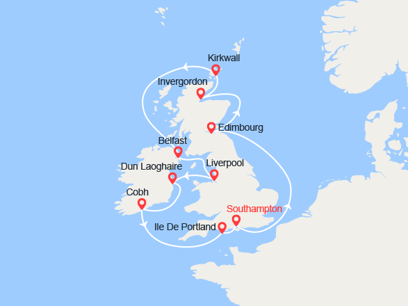 itinéraire croisière Iles Britanniques : Iles Britanniques