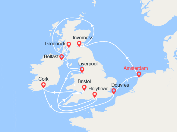 itinéraire croisière Iles Britanniques : Iles Britanniques