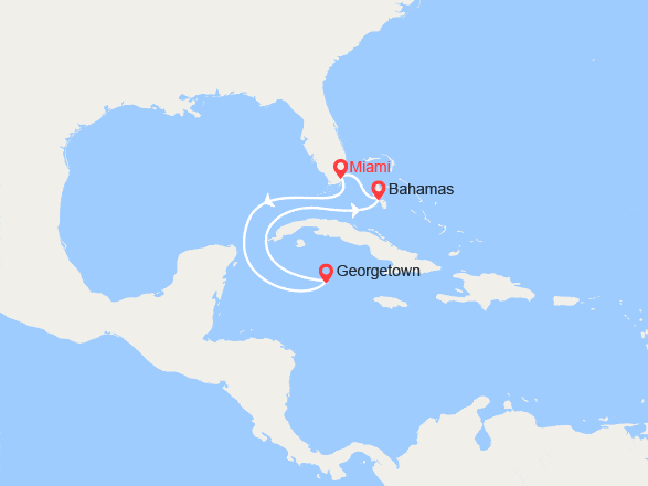 itin&eacute;raire croisi&egrave;re Caraïbes et Antilles : Iles Caïman, Bahamas 