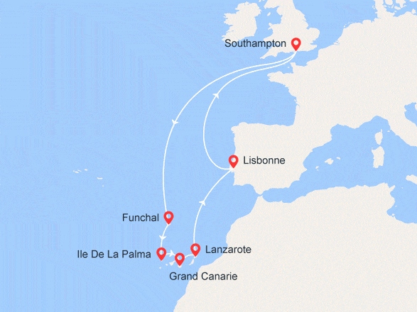 itinéraire croisière Canaries Madère - Canaries Madère : Îles Canaries, Madère & Lisbonne