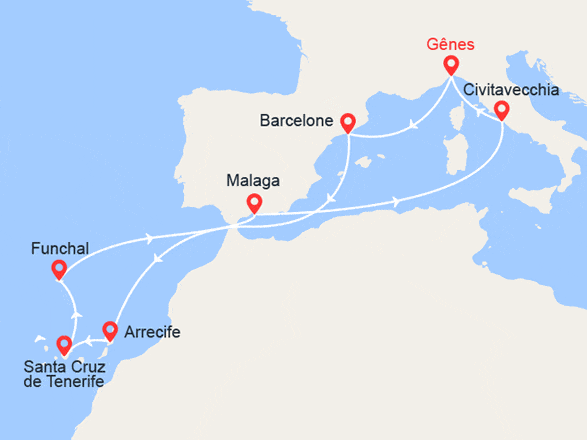 itinéraire croisière Canaries Madère : Iles Canaries, Madère, Espagne
