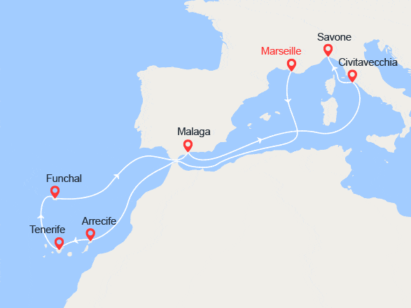 itinéraire croisière Canaries Madère - Canaries Madère : Iles Canaries, Madère, Espagne, Italie