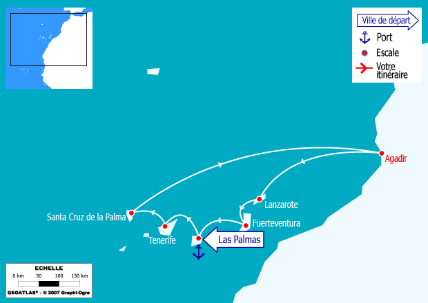itinéraire croisière Canaries Madère - Canaries Madère : Iles Canaries, Madère et Maroc