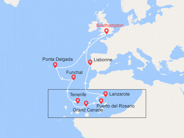 itinéraire croisière Canaries Madère - Canaries Madère : Iles Canaries et Açores