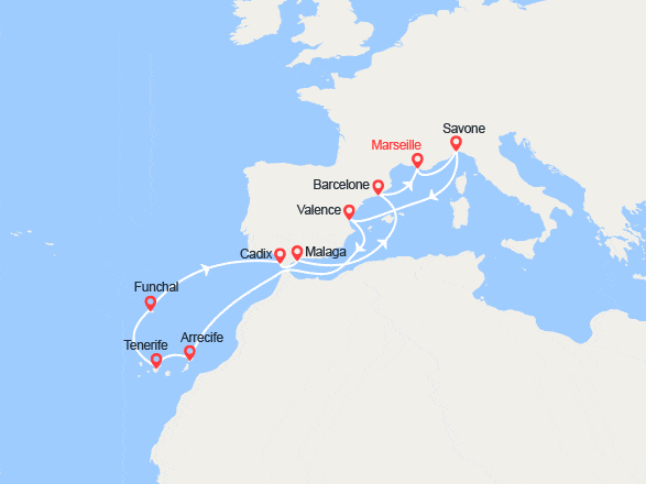 itinéraire croisière Canaries Madère : Iles Canaries et Madère