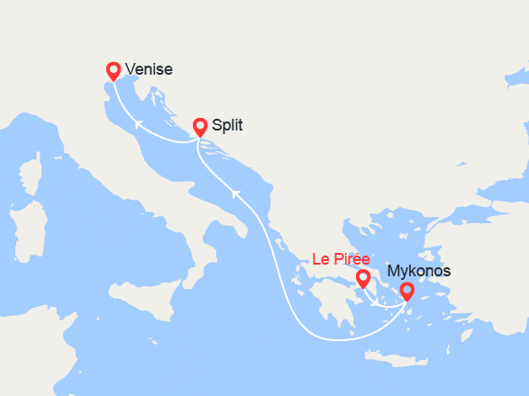 itinéraire croisière Croatie/Adriatique : Iles grecques, Croatie : d'Athènes à Venise