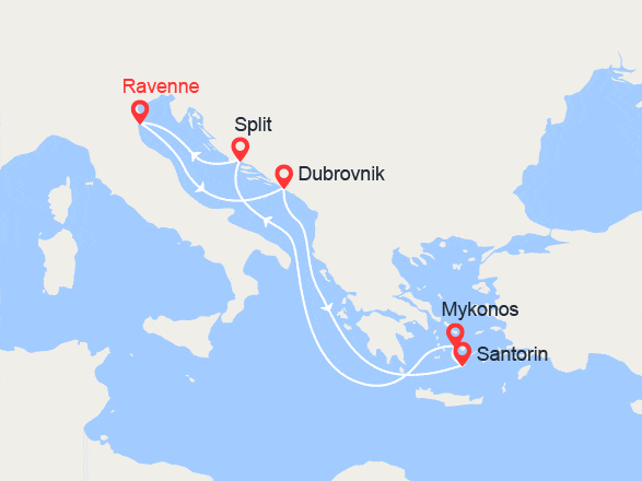 itinéraire croisière Iles grecques - Iles grecques : Iles Grecques et Croatie