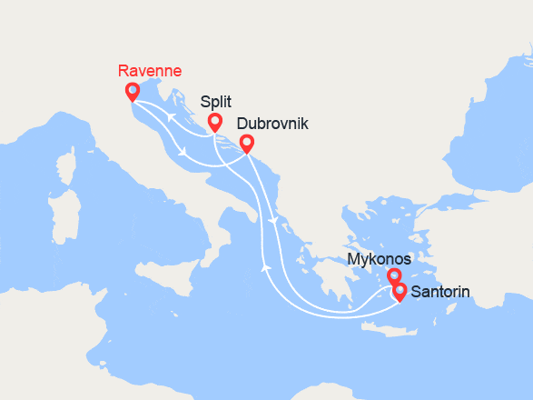 itinéraire croisière Iles grecques - Iles grecques : Iles Grecques et Croatie