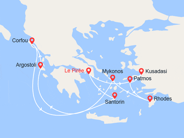 itinéraire croisière Iles grecques : Iles Grecques et Turquie