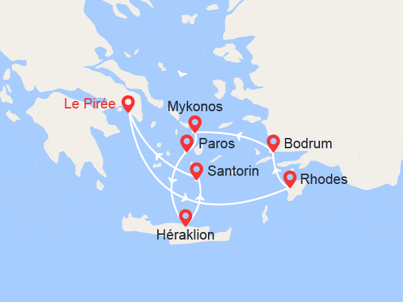 itinéraire croisière Iles grecques : Iles Grecques et Turquie