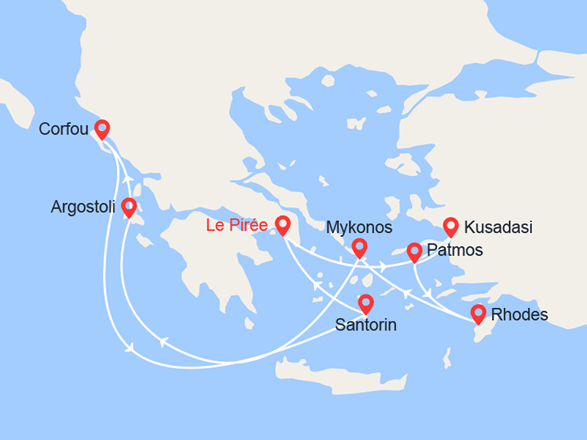 itinéraire croisière Iles grecques : Iles Grecques et Turquie 