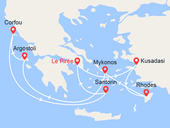itinéraire croisière Iles grecques : Iles Grecques et Turquie