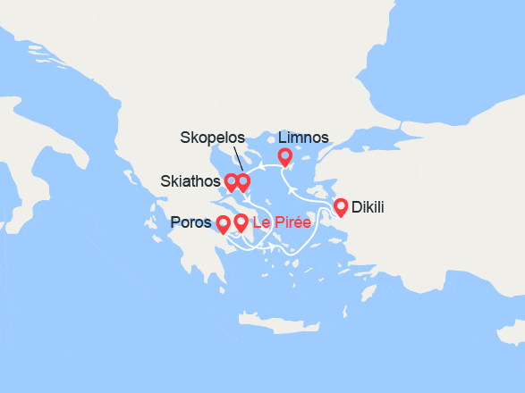 itinéraire croisière Iles grecques : Iles Sporades