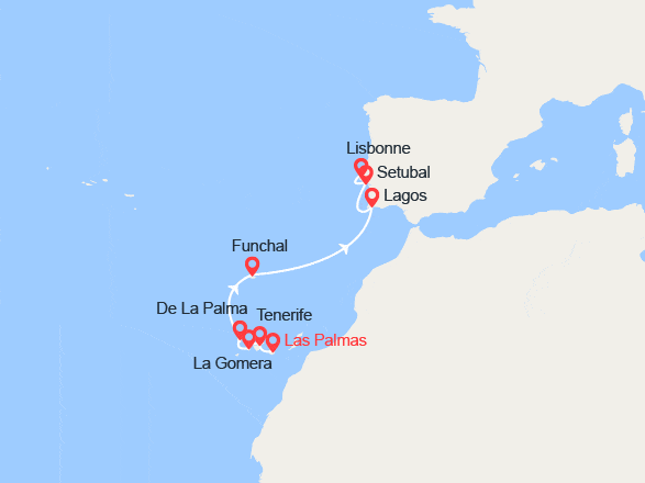 itinéraire croisière Canaries Madère : Îles volcaniques et cités historiques de l’Atlantique Nord