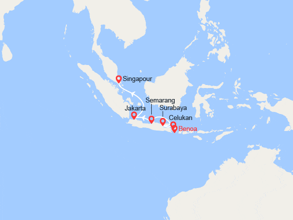 itin&eacute;raire croisi&egrave;re Asie : Indonésie & Singapour 
