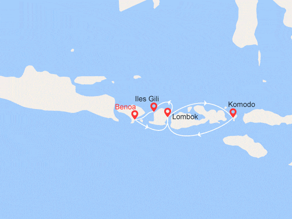itinéraire croisière Asie : Indonésie Est : Bali, Lombok, Komodo