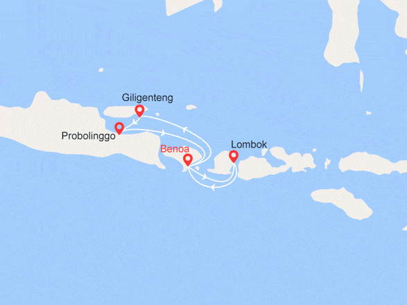 itinéraire croisière Asie : Indonésie Ouest : Java, Bali, Lombok...