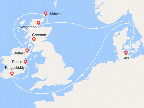 itinéraire croisière Îles Britanniques : Irlande et Écosse (2)