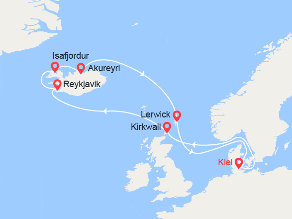 itinéraire croisière Islande : Islande