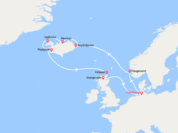 itinéraire croisière Islande : Islande, Écosse