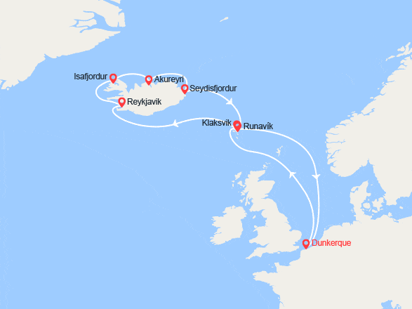 itin&eacute;raire croisi&egrave;re Islande : Islande, terre de feu et de geysers 