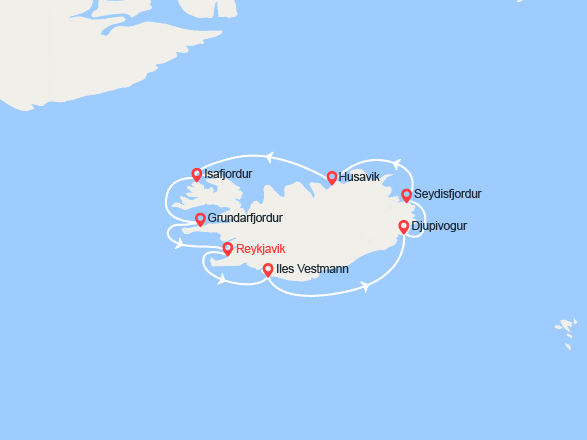 itinéraire croisière Europe du Nord : Islande: Terre de feu et de glace
