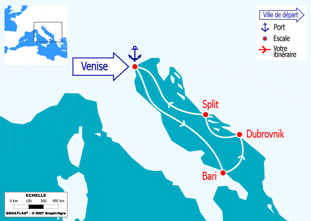 itinéraire croisière Méditerranée : Italie, Croatie
