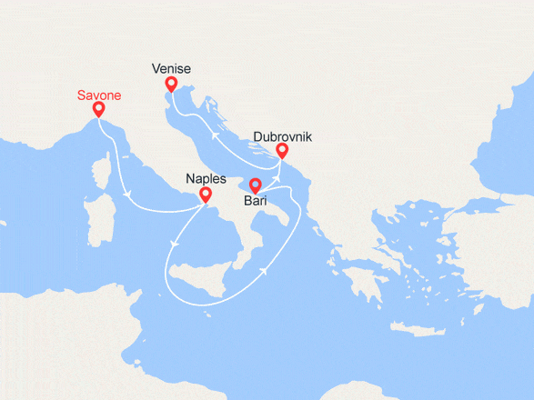 itinéraire croisière Méditerranée : Italie, Croatie